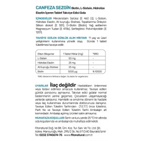 BIOTIN 5000 µg L-SİSTEIN & HİDROLİZE ELASTİN & AT KUYRUĞU EKSTRESİ